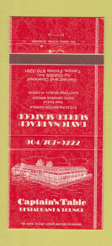Matchbook Cover - Captain's Table Restaurant Tampa FL Daytona Beach 30 Strike