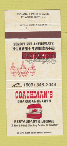 Matchbook Cover - Coachman's Charcoal Hearth Atlantic City NJ 30 Strike