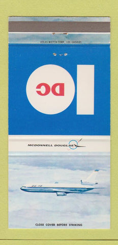 Matchbook Cover - DC 10 Airplane McDonnell Douglas 30 Strike