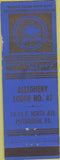 Matchbook Cover - Matchbook Cover Moose Lodge Pittsburgh PA blue WORN