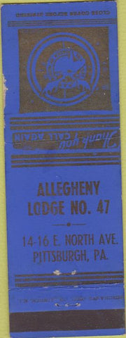 Matchbook Cover - Matchbook Cover Moose Lodge Pittsburgh PA blue WORN