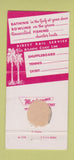 Matchbook Cover - Beach Club Hotel Naples FL WEAR 30 Strike