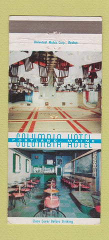 Matchbook Cover - Columbia Hotel Portland ME 30 Strike
