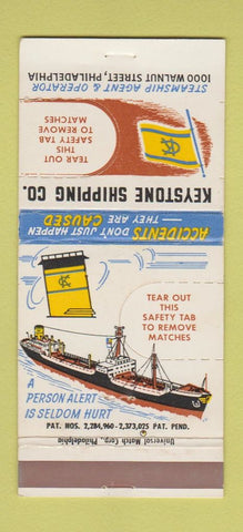 Matchbook Cover - Keystone Shipping Philadelphia PA WEAR 30 Strike