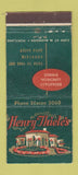 Matchbook Cover - Henry Thiele's Restaurant Portland OR WEAR 21 Strike Feature