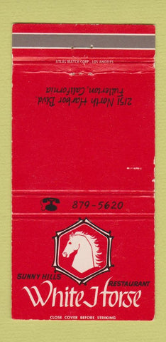 Matchbook Cover - White House Restaurant Fullerton CA 30 Strike