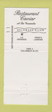 Matchbook Cover - Restaurant Caviar Philadelphia PA 30 Strike
