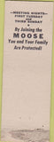 Matchbook Cover - Matchbook Cover Moose Lodge Reading PA
