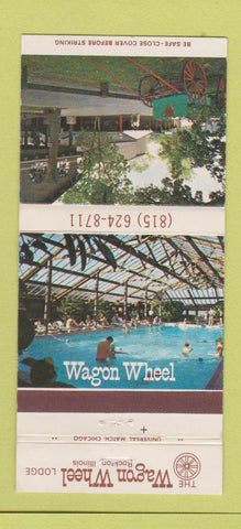 Matchbook Cover - Wagon Wheel Lodge Rockton IL 30 Strike