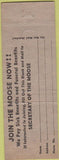 Matchbook Cover - Matchbook Cover Moose Lodge Baltimore MD