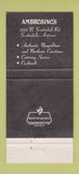 Matchbook Cover - Ambrosino's Restaurant Italian Scottsdale AZ 30 Strike