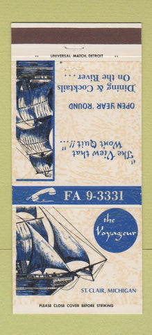 Matchbook Cover - The Voyageur St Clair MI 30 Strike