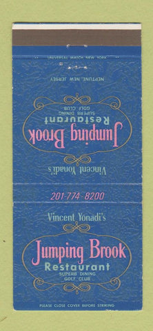 Matchbook Cover - Jumping Brook Rstaurant Golf Neptune NJ 30 Strike