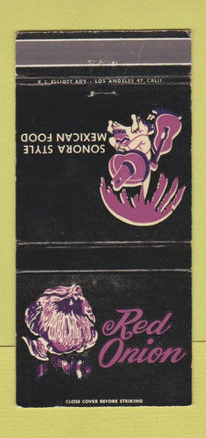 Matchbook Cover - Red Onion Mexican Food Hawthorne CA 30 Strike