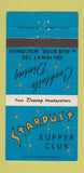 Matchbook Cover - Stardust Supper Club Blue River WI 30 Strike