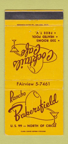 Matchbook Cover - Rancho Bakersfield CA 30 Strike