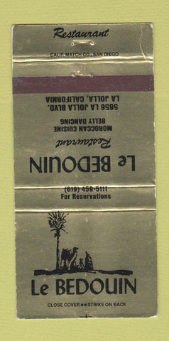Matchbook Cover - Le Bedouin Restaurant La Jolla CA WEAR 30 Strike