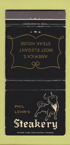 Matchbook Cover - Steakery San Francisco? 30 Strike