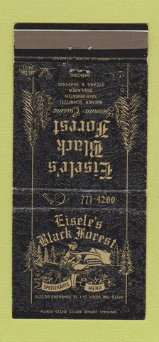 Matchbook Cover - Eisele's Black Forest St Louis MO 30 Strike