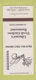 Matchbook Cover - Liberace's Tivoli Gardens Restaurant Las Vegas NV 30 Strike