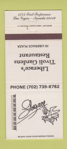 Matchbook Cover - Liberace's Tivoli Gardens Restaurant Las Vegas NV 30 Strike