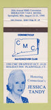 Matchbook Cover - Connecticut Match Club Jessica Tandy 1990 30 Strike