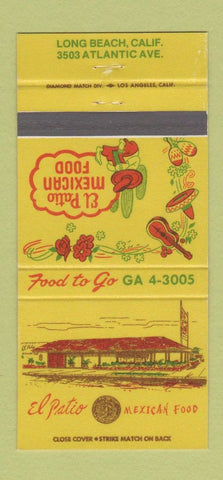 Matchbook Cover - El Patio Mexican Food Long Beach CA 30 Strike