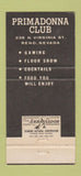 Matchbook Cover - Rainbow Club Monterey Gardena CA poker cards  30 Strike