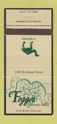 Matchbook Cover - Camel Cigarettes Foggia Italian Philadelphia PA 30 Strike