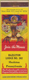 Matchbook Cover - Matchbook Cover Moose Lodge Hazleton PA