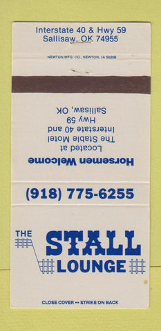Matchbook Cover - Stall Lounge Sallisaw OK 30 Strike