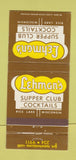 Matchbook Cover - Lehman's Supper Club Rice Lake WI 30 Strike