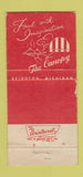 Matchbook Cover - The Canopy Brighton MI IMPRINT WEAR 30 Strike