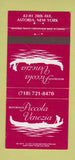 Matchbook Cover - Piccola Venezia Ristorante Astoria NY 30 Strike