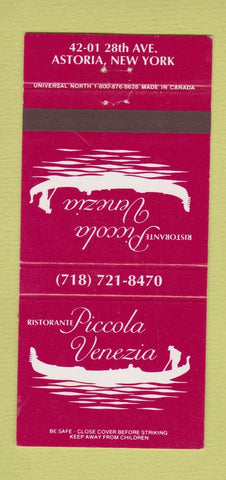 Matchbook Cover - Piccola Venezia Ristorante Astoria NY 30 Strike