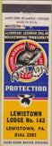 Matchbook Cover - Matchbook Cover Moose Lodge Lewiston PA