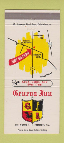 Matchbook Cover - Geneva Inn Trenton NJ 30 Strike