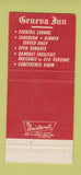 Matchbook Cover - Geneva Inn Trenton NJ 30 Strike