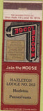 Matchbook Cover - Matchbook Cover Moose Lodge Hazelton PA