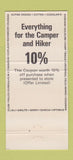 Matchbook Cover - Camp Hike Shop Memphis TN camping hiking supply 30 Strike