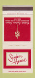 Matchbook Cover - Simon House Milwaukee WI 30 Strike