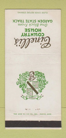 Matchbook Cover - Cinelli's Country House Merchantville NJ 30 Strike