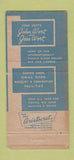 Matchbook Cover - Wort Hotel Jackson Hole WY WEAR 30 Strike
