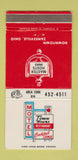 Matchbook Cover - Town House Motel Zanesville OH 30 Strike