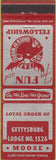 Matchbook Cover - Matchbook Cover Moose Lodge Gettysburg PA