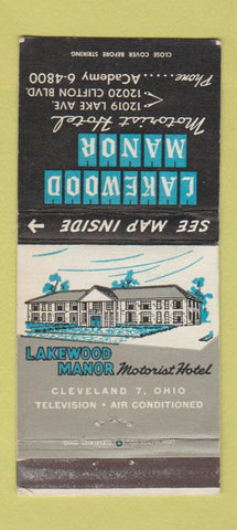 Matchbook Cover - Lakewood Manor Motor Hotel Cleveland OH WEAR 30 Strike