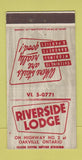 Matchbook Cover - Riverside Lodge Oakville ON 30 Strike