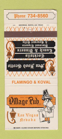 Matchbook Cover - Village Pub Las Vegas NV restaurant 30 Strike