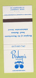 Matchbook Cover - Bishop's Restaurant Lawrence MA 30 Strike