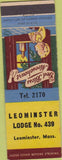 Matchbook Cover - Matchbook Cover Moose Lodge Leominster MA